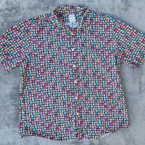 Multicolor Geometric Men's Shirt